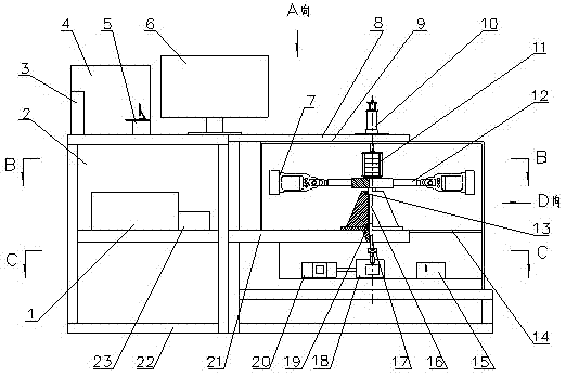 Demonstration and display teaching device for soil engineering centrifugal simulation technology test