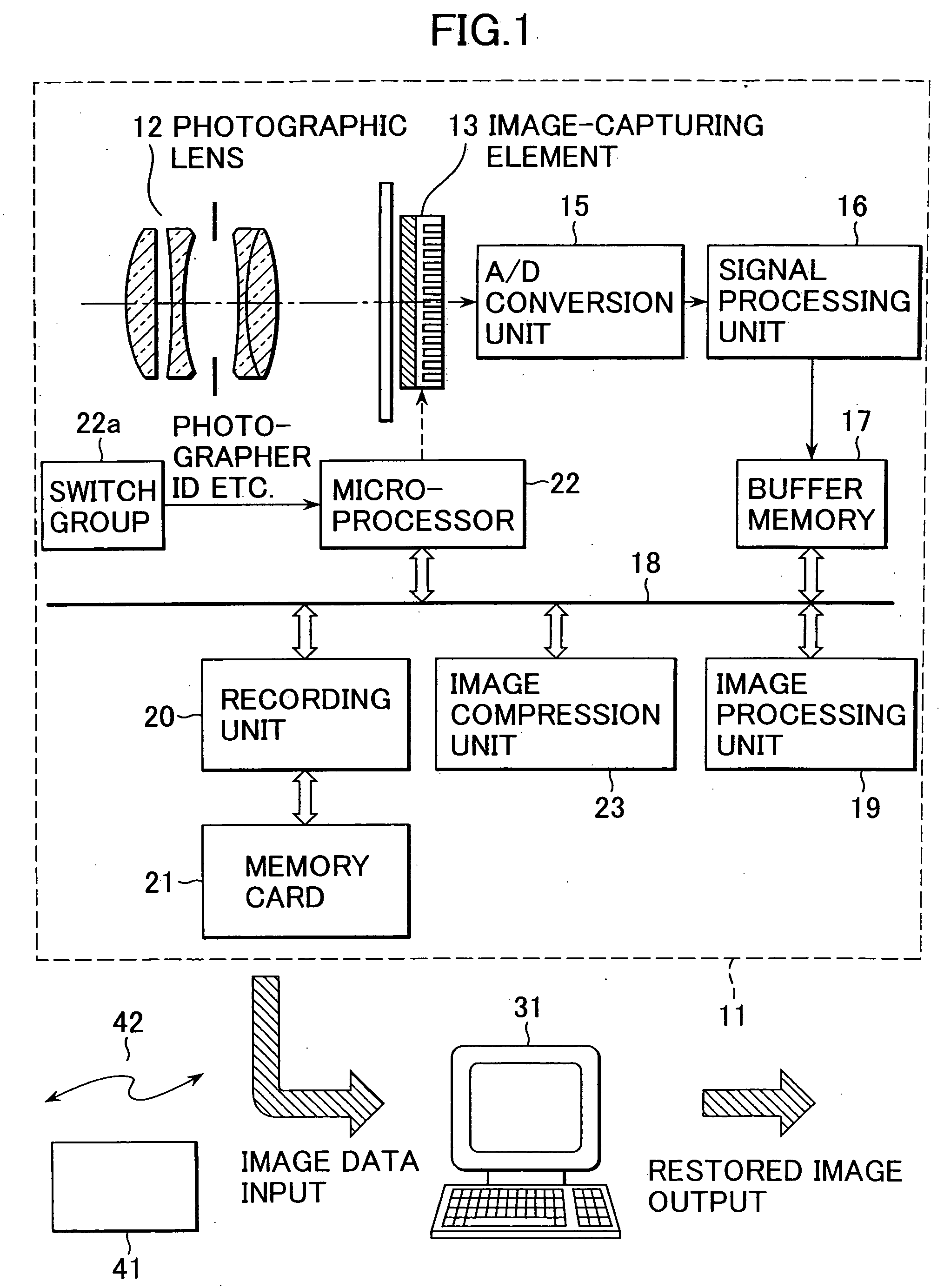 Electronic camera and image processing method