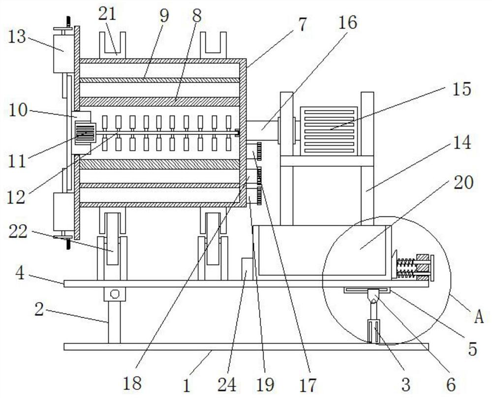 Grading and screening device for white rice processed from rice