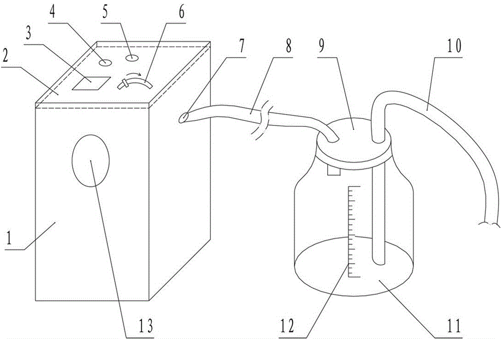 Portable continuous negative-pressure suction instrument