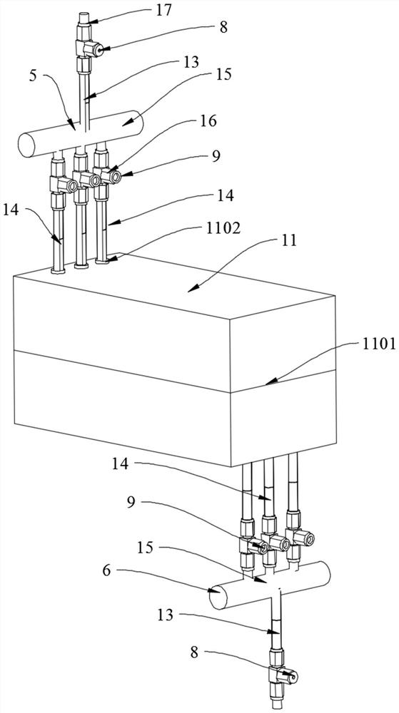 Rock fracture seepage-temperature coupling visual test system and test method