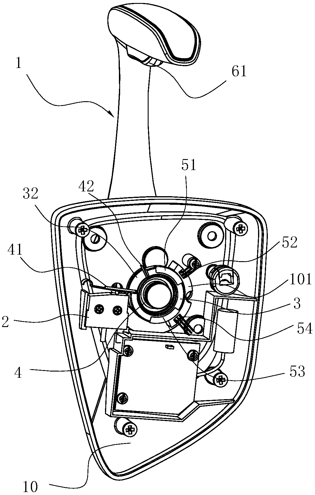 Operating device for marine propeller