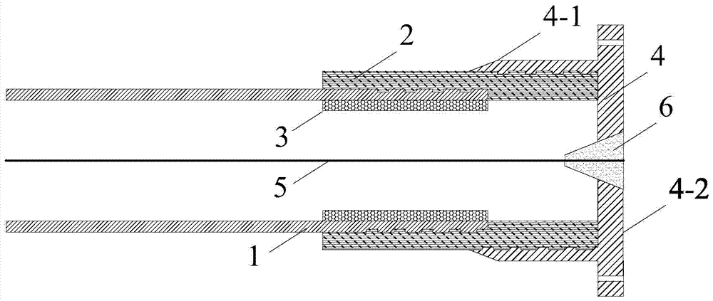 Composite pipe connection joint using prestressed cables and method of use thereof