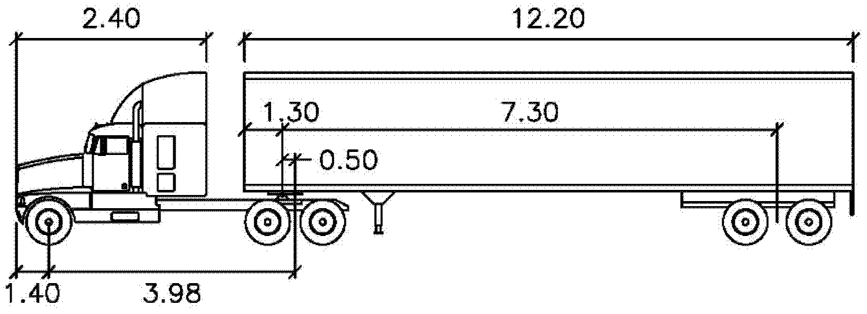 Right-turning lane design method by considering turning characteristic of large vehicle