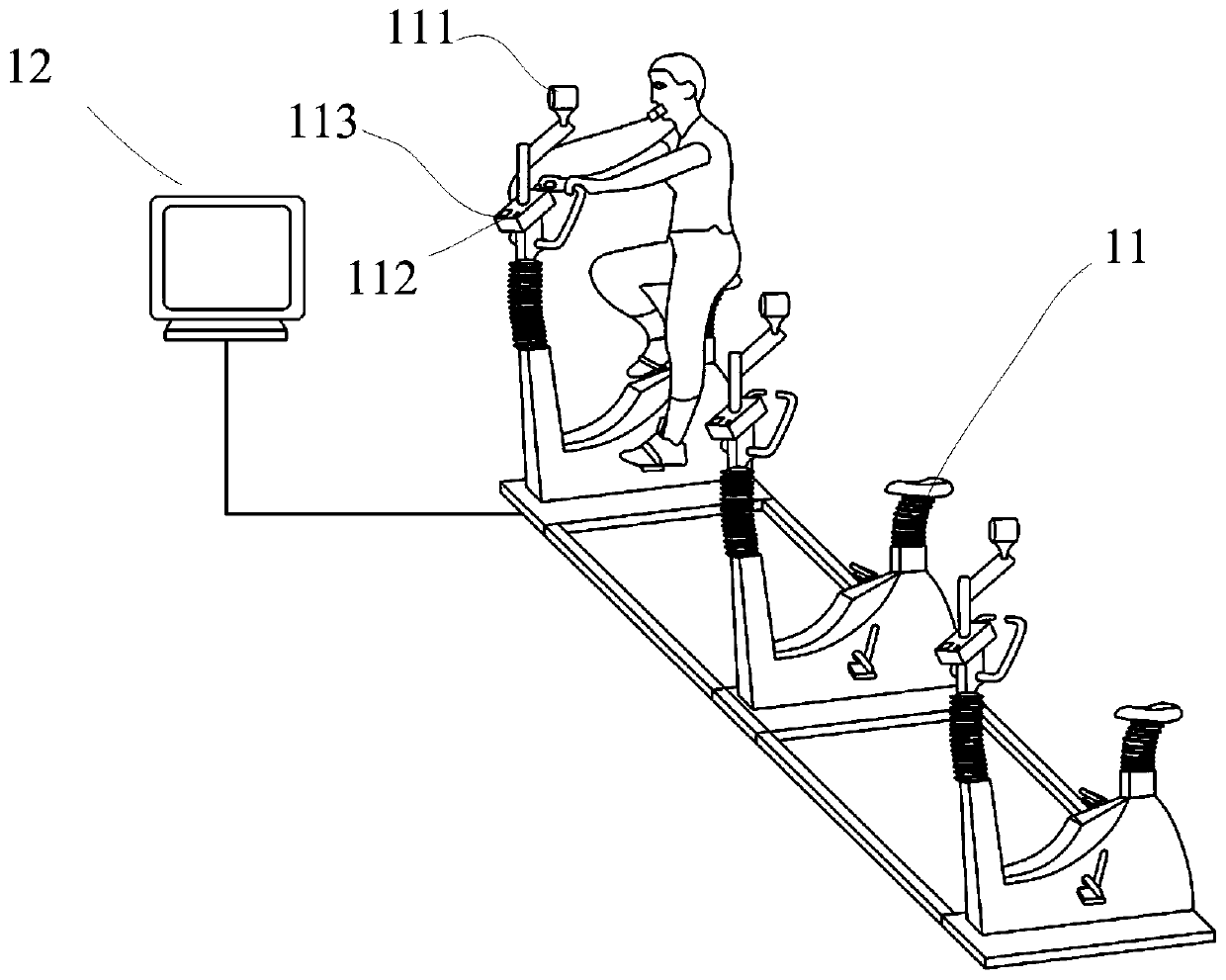 Bicycle training exercise system based on integral theory guidance
