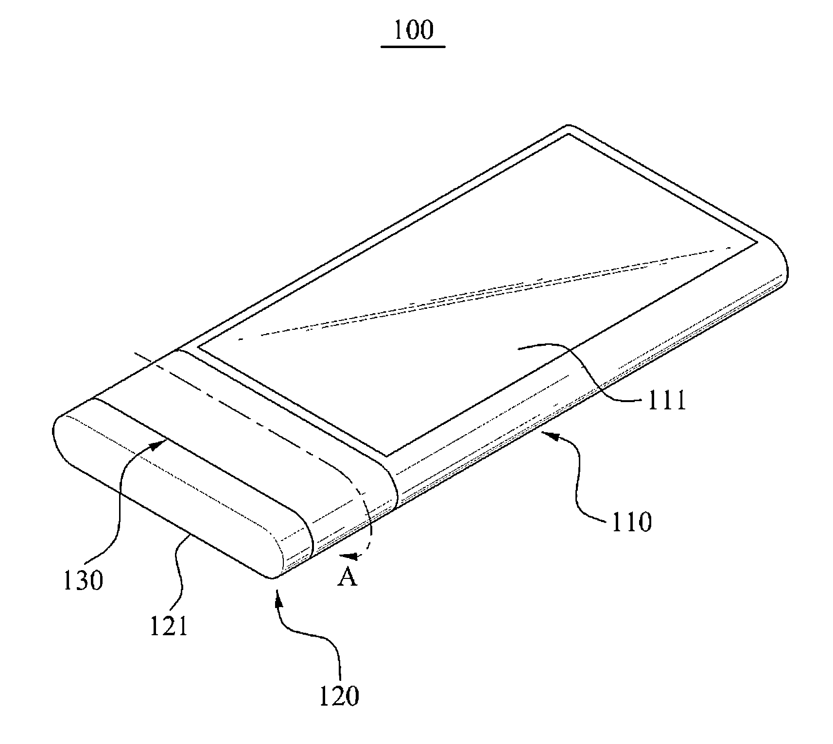 Rotation type touch screen module and terminal having the same