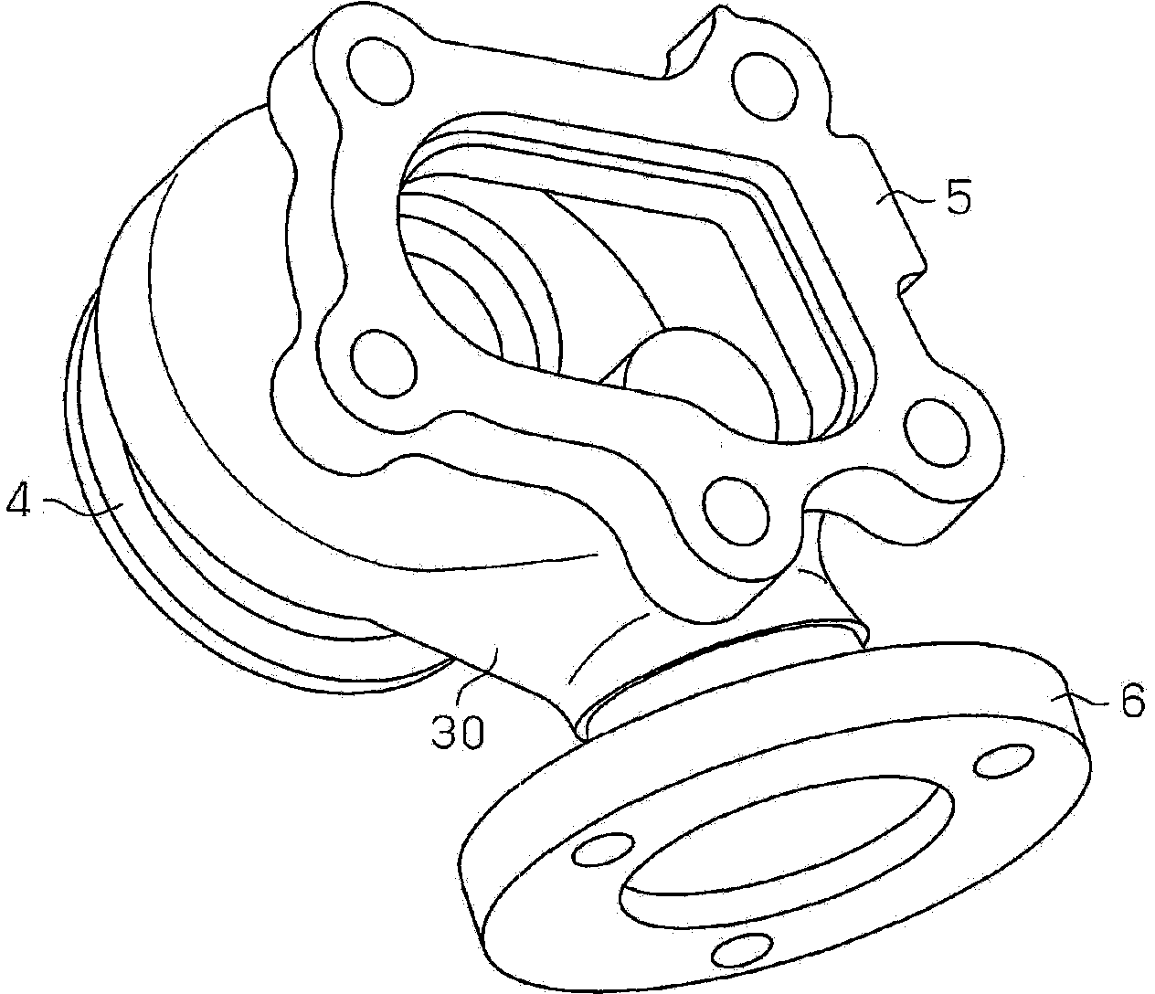 Turbine housing and exhaust gas turbine supercharger
