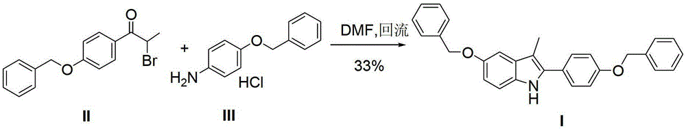 The preparation method of 5-benzyloxy-2-(4-benzyloxyphenyl)-3-methyl-1h-indole