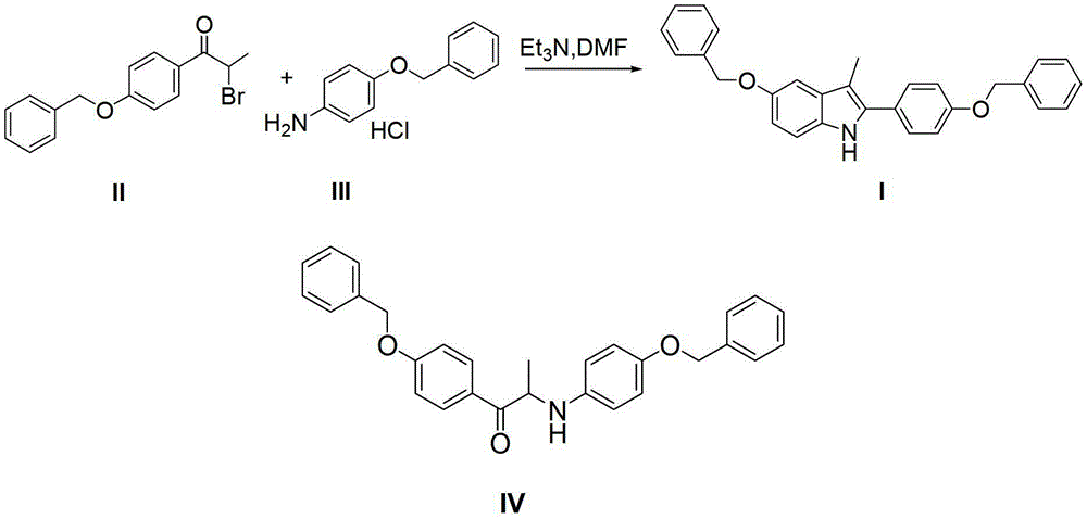The preparation method of 5-benzyloxy-2-(4-benzyloxyphenyl)-3-methyl-1h-indole