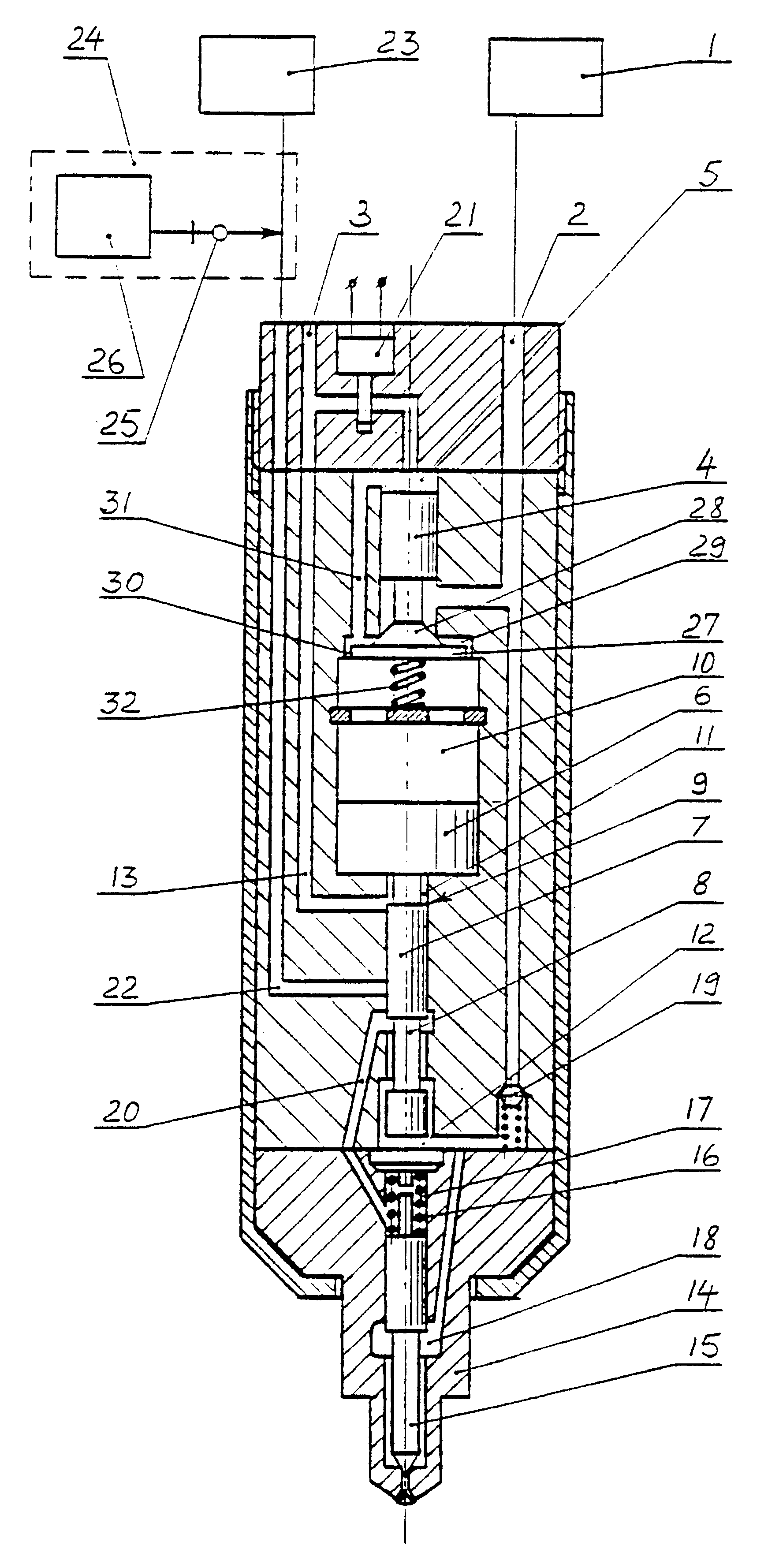Hydraulically actuated electronic fuel injection system
