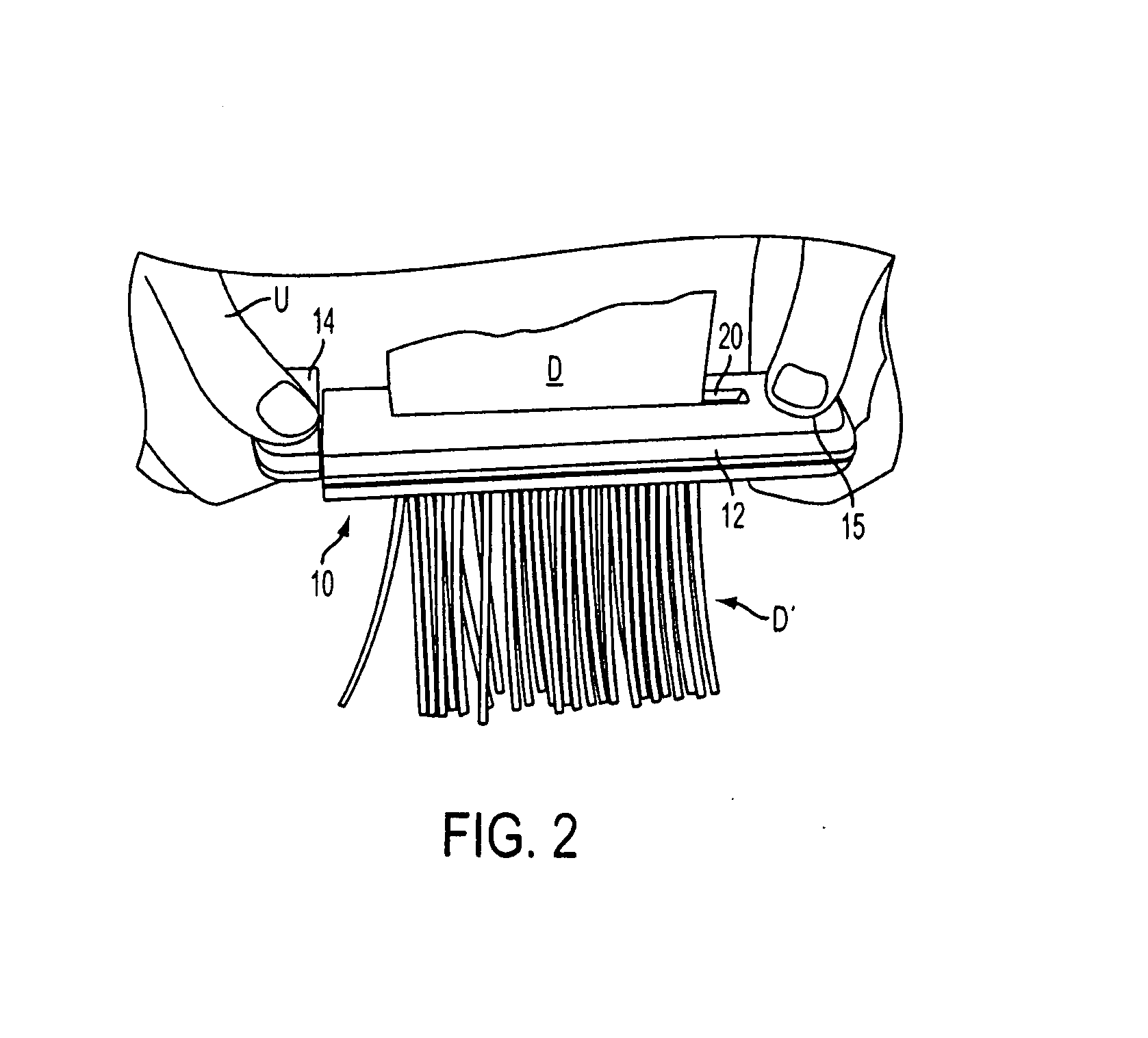 Hand-held shredding device for paper or the like
