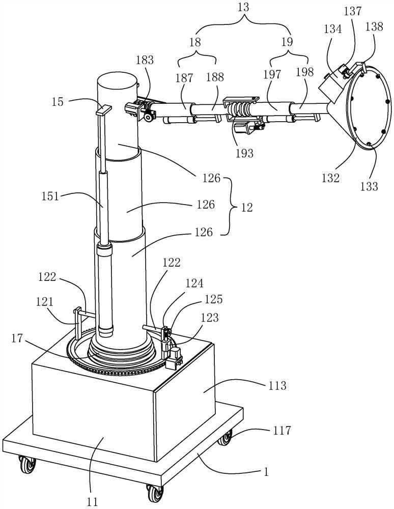 Residue conveying device for building construction project