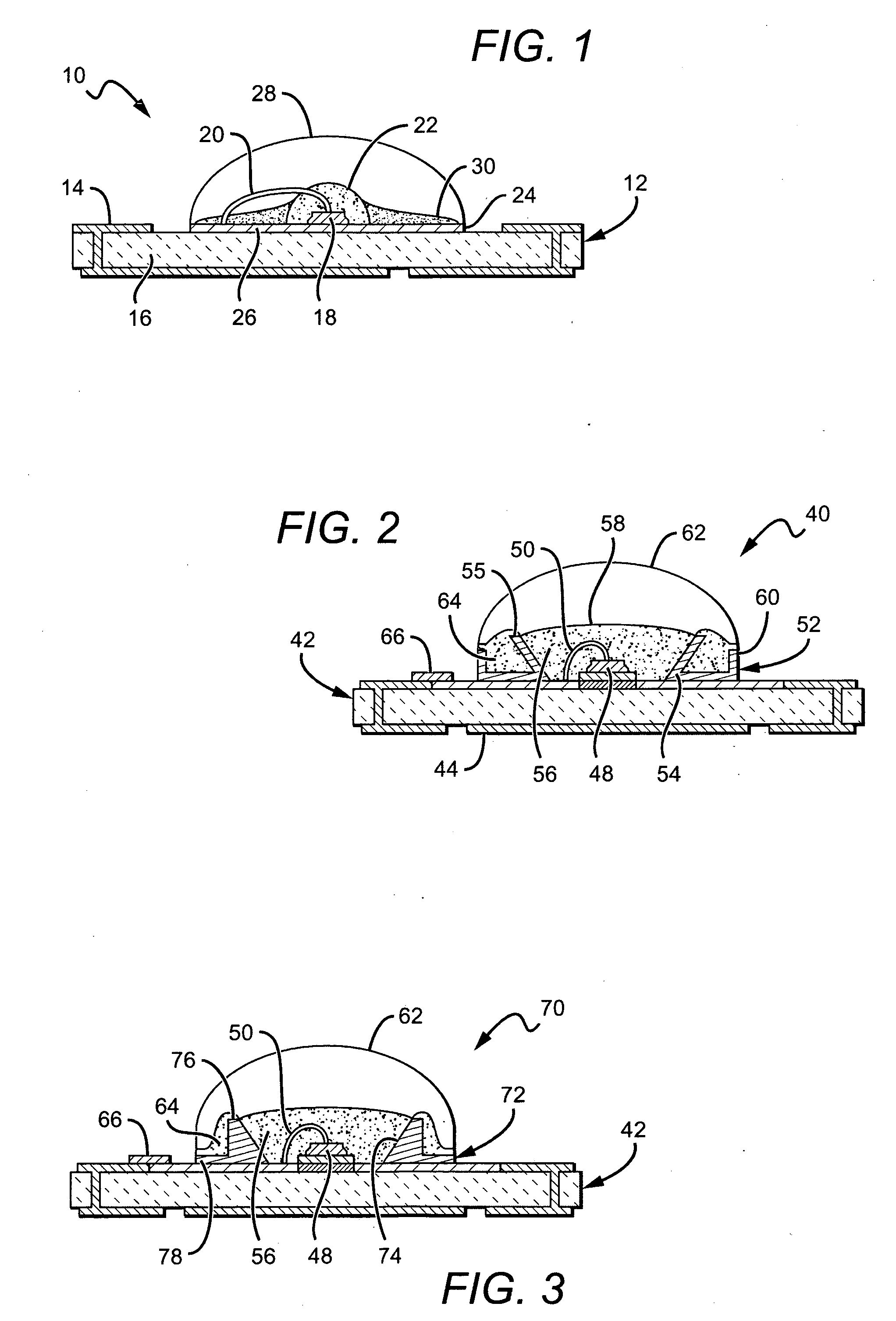 Light emitting diode package with optical element