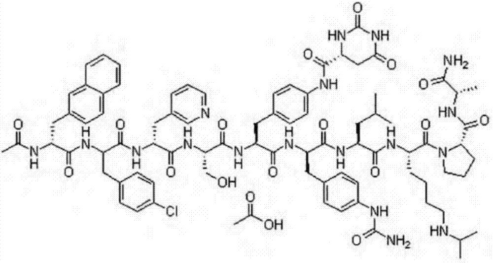 Preparation method of key intermediate of degarelix