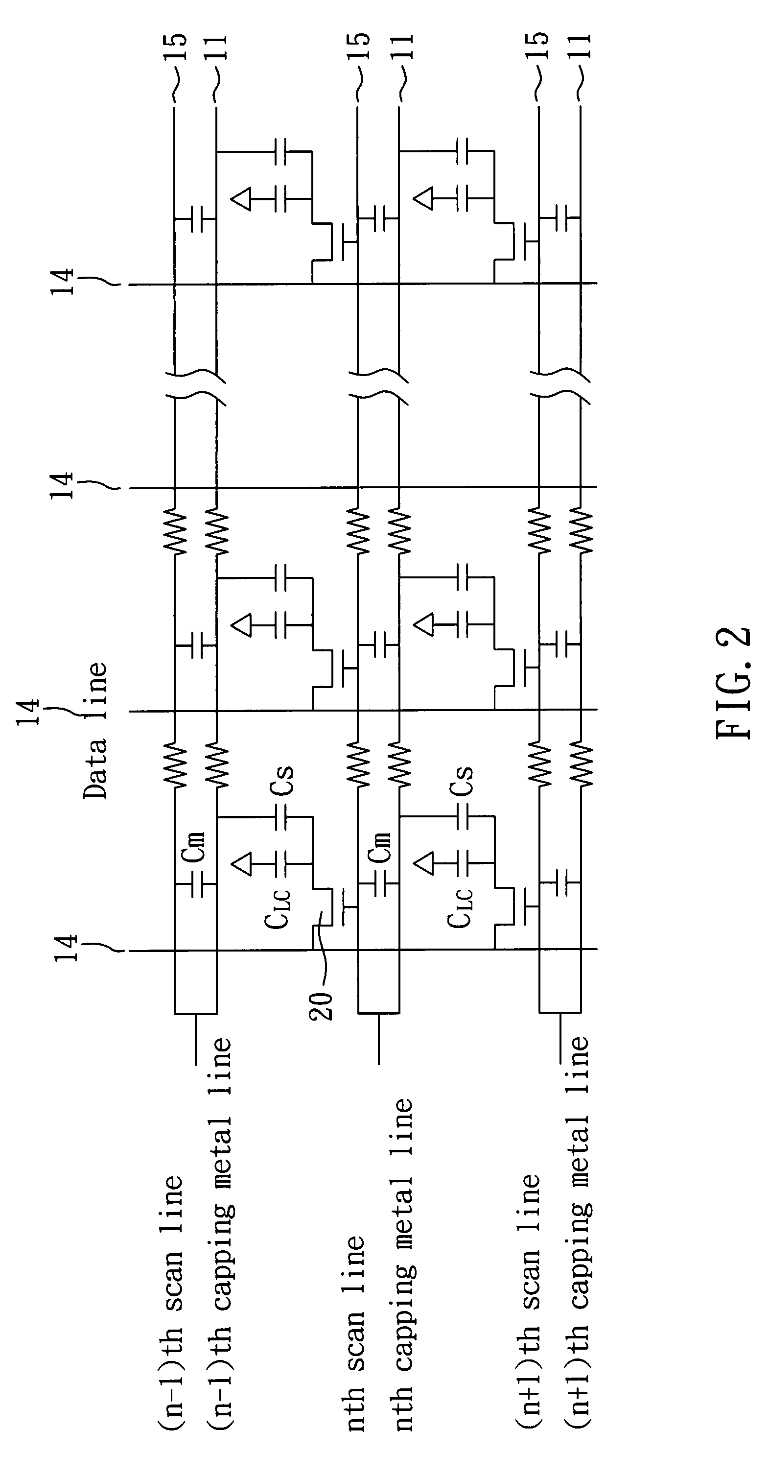 Active array substrate for a liquid crystal display