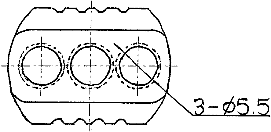 Oblique flange hole technology of mould punching