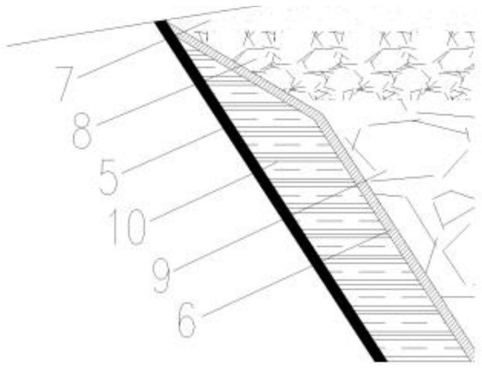 Dendritic embedded type flexible ecological slope drainage ditch and construction method