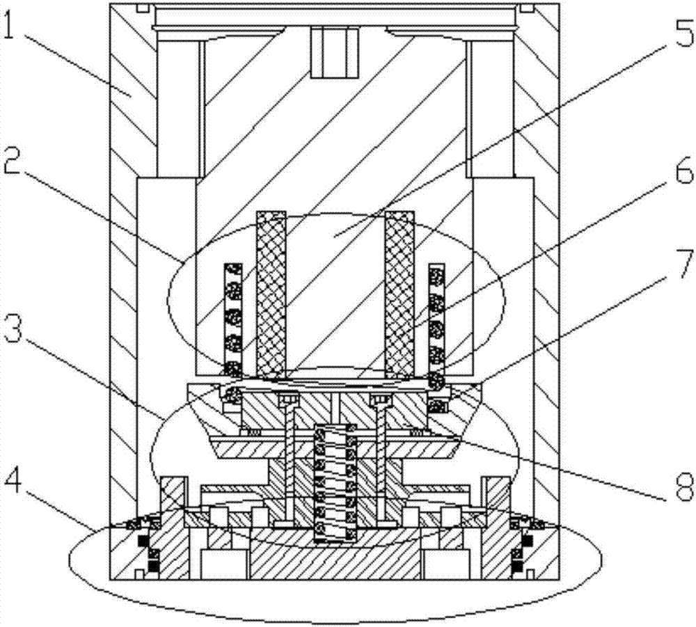 Straight-through type outer guide gas injection valve with float valve seat