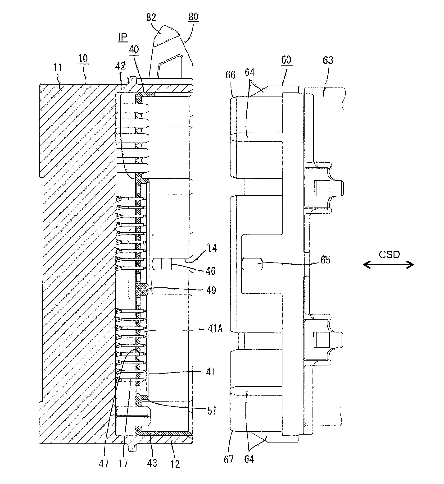 Connector and a connector assembly