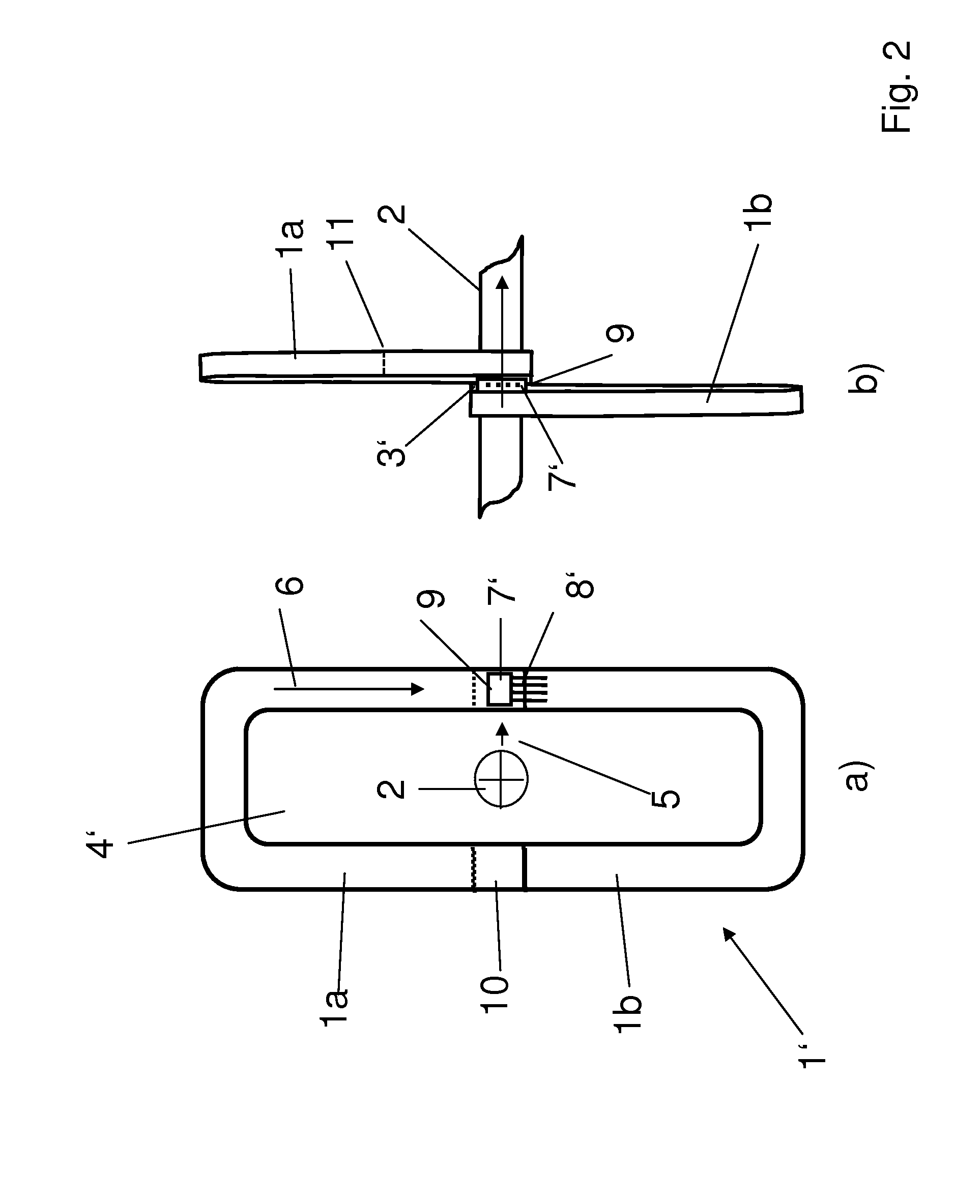 Current sensor with a magnetic core