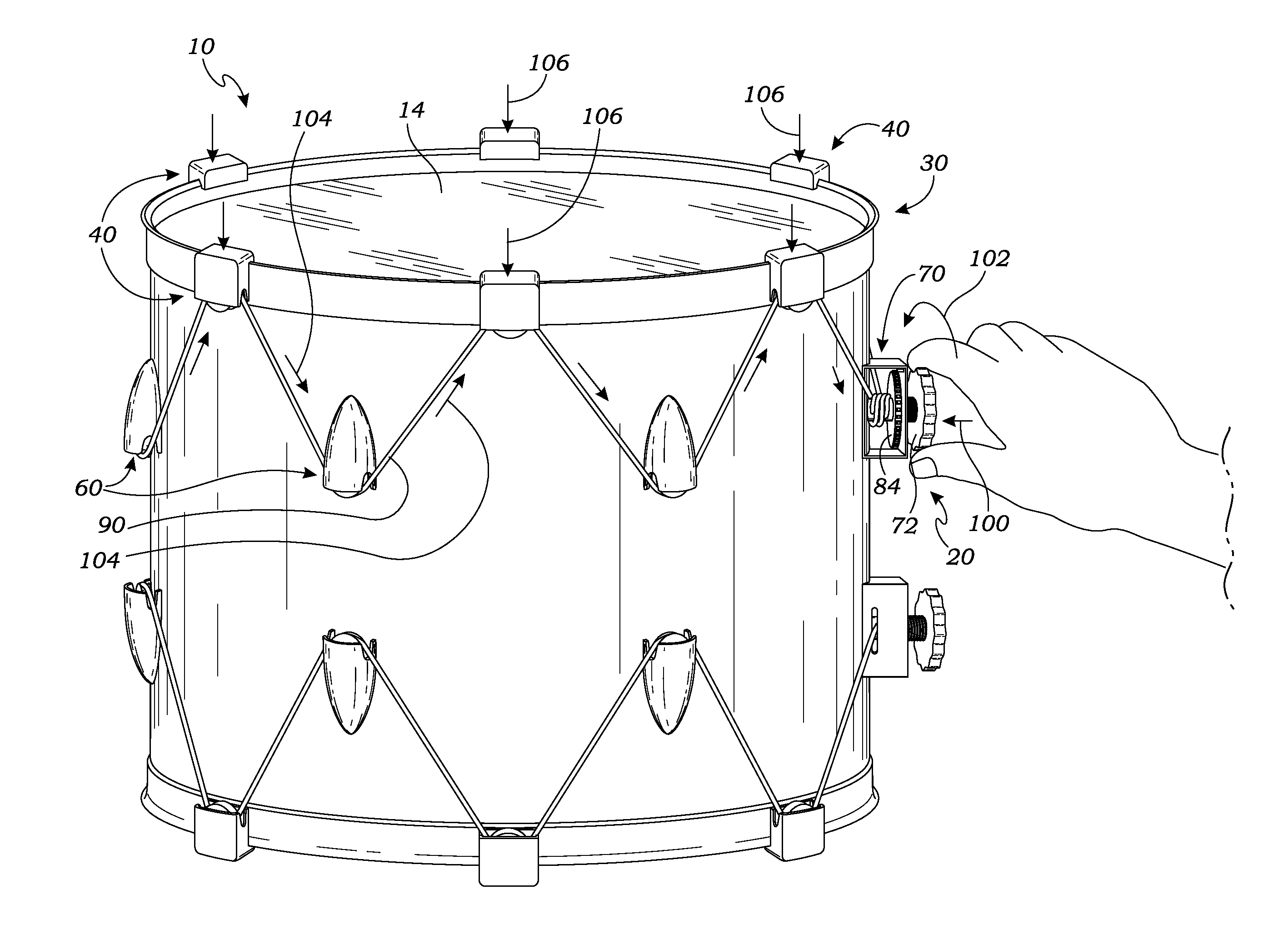 Drumhead tuning rim apparatus and method of use