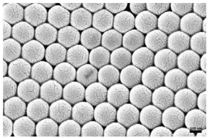Method for preparing monodisperse hollow meso-porous silicon dioxide nanometer particles