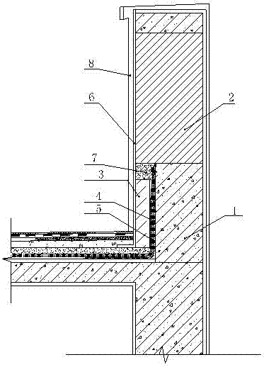Building roof parapet wall flashing construction process