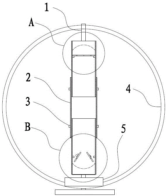 A rotary vertical drop test machine