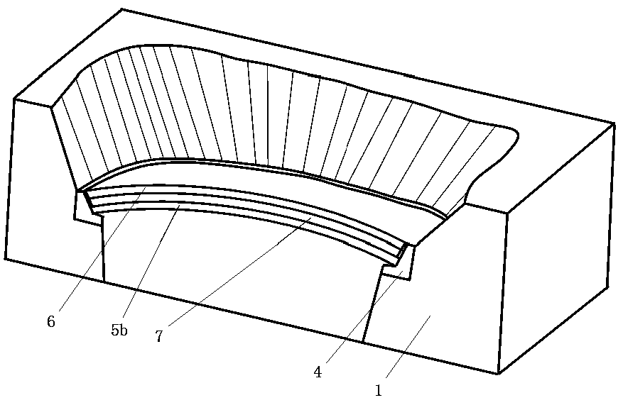 Karst funnel reservoir and its double-curved arch beam-slab sealing structure and construction method
