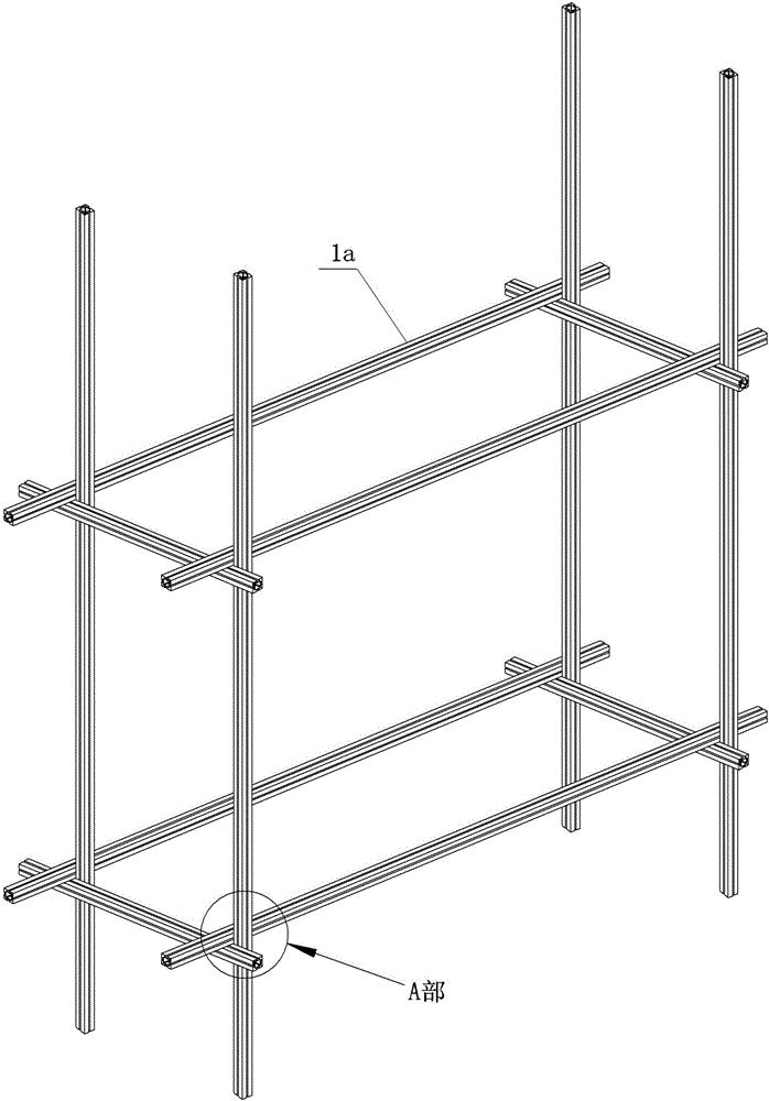 Internally connected type scaffold fastening and connecting structure thereof