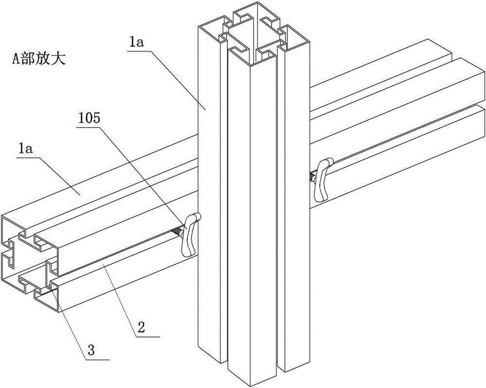 Internally connected type scaffold fastening and connecting structure thereof