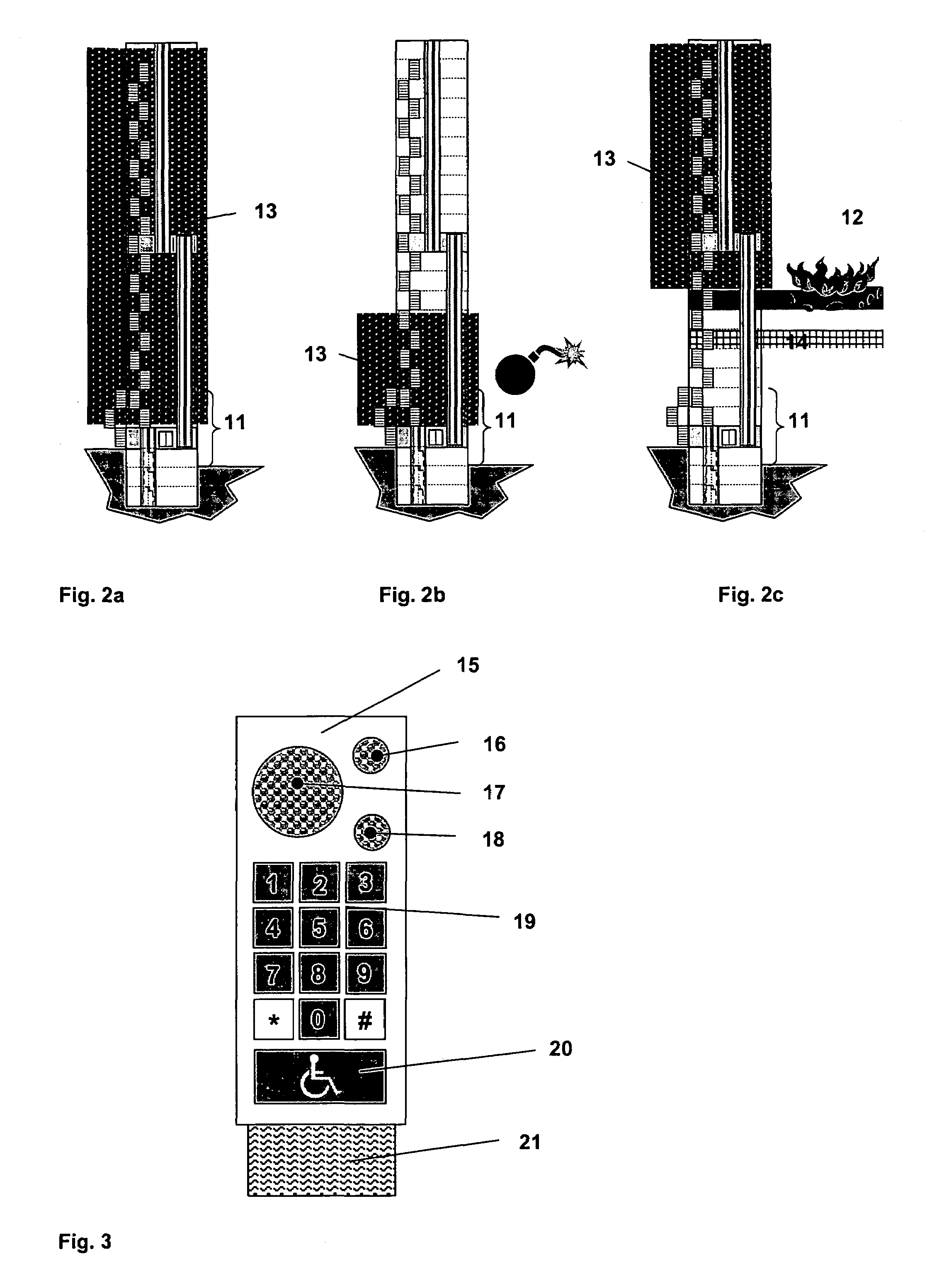 Method and system for emergency evacuation of building occupants and a method for modernization of an existing building with said system