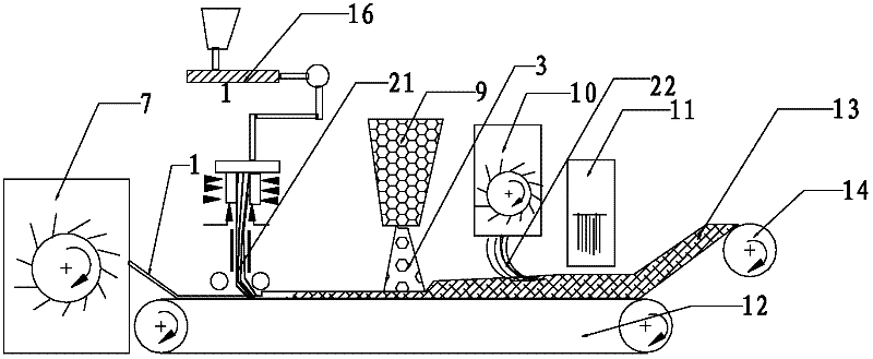 Manufacturing method for disposable sanitary base material and production line thereof