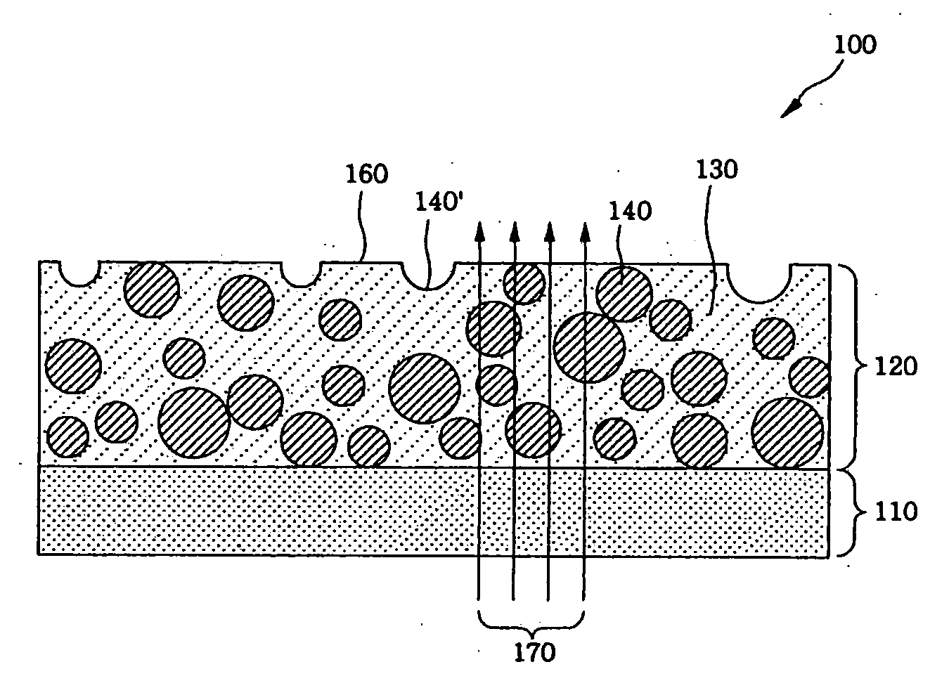 Polishing pad containing embedded liquid microelements and method of manufacturing the same