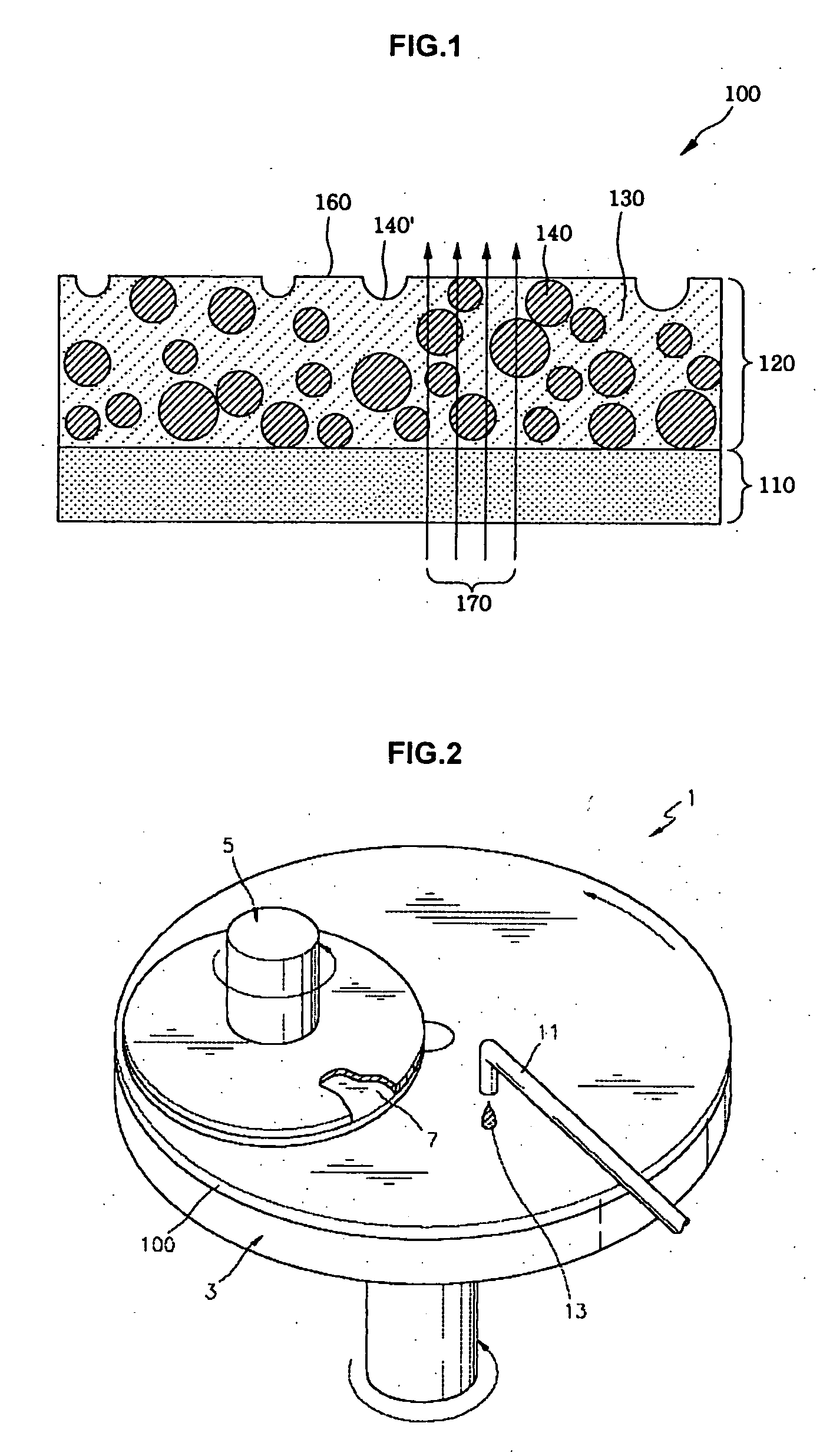 Polishing pad containing embedded liquid microelements and method of manufacturing the same