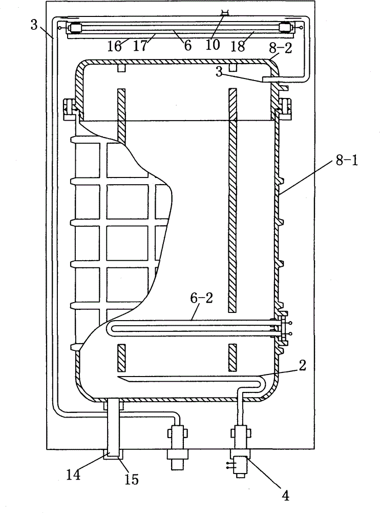 External light wave heating instantaneous electric water heater provided with water flow switch with pressure reducing function
