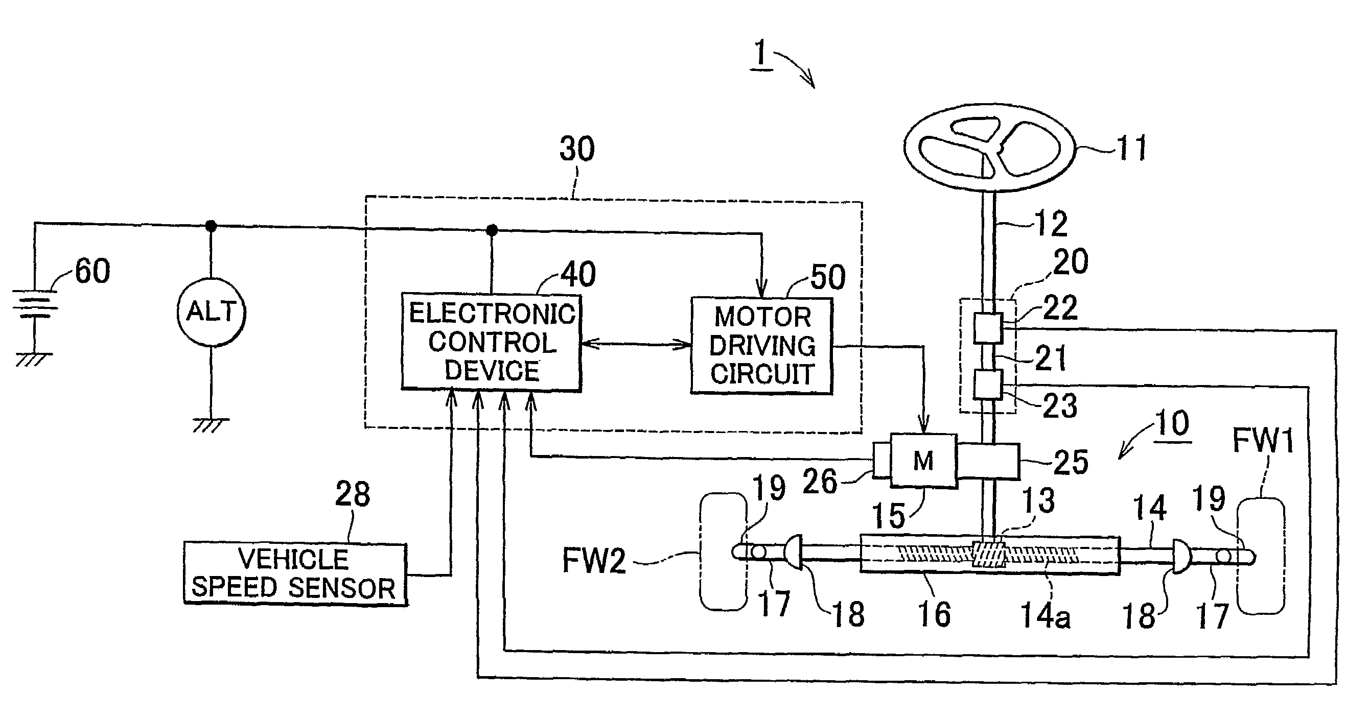 Electric power steering device, and control method thereof