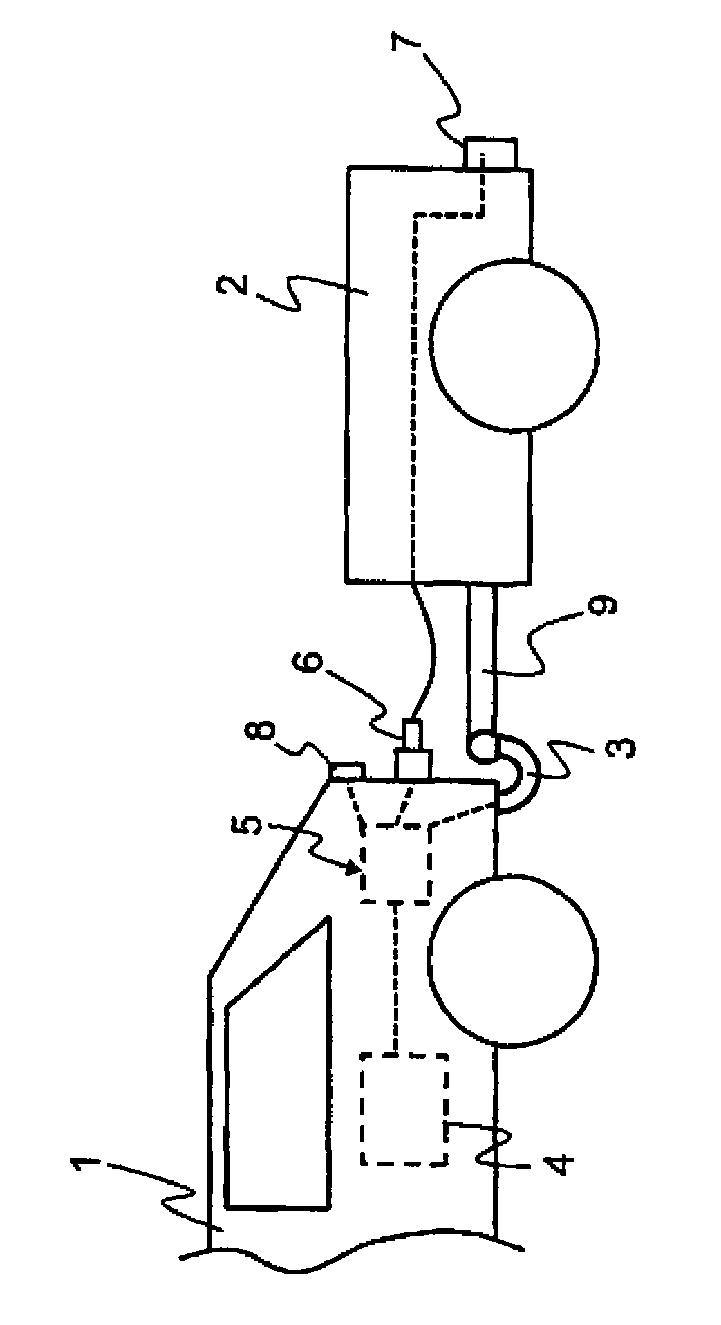 Method and apparatus for the recognition of a trailer of a motor vehicle