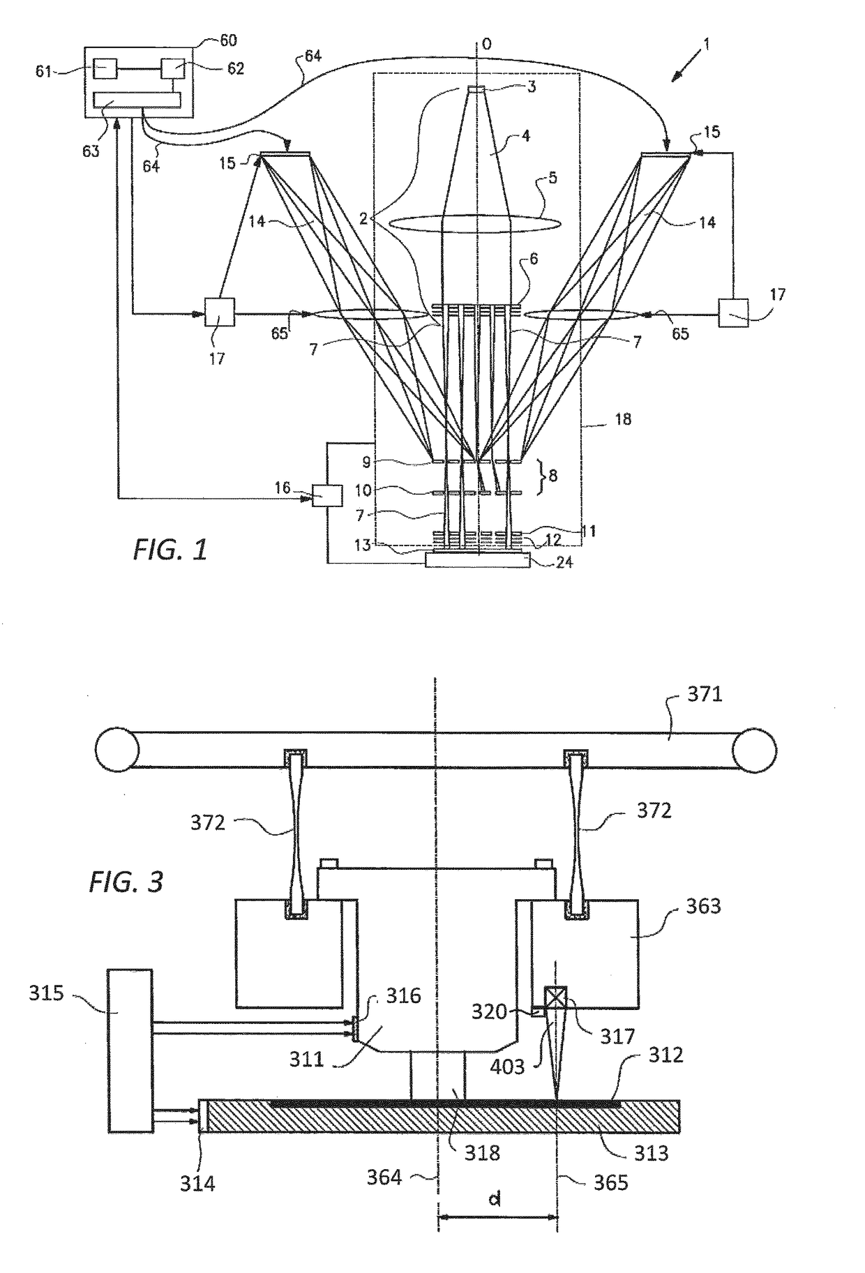 Charged particle lithography system with alignment sensor and beam measurement sensor
