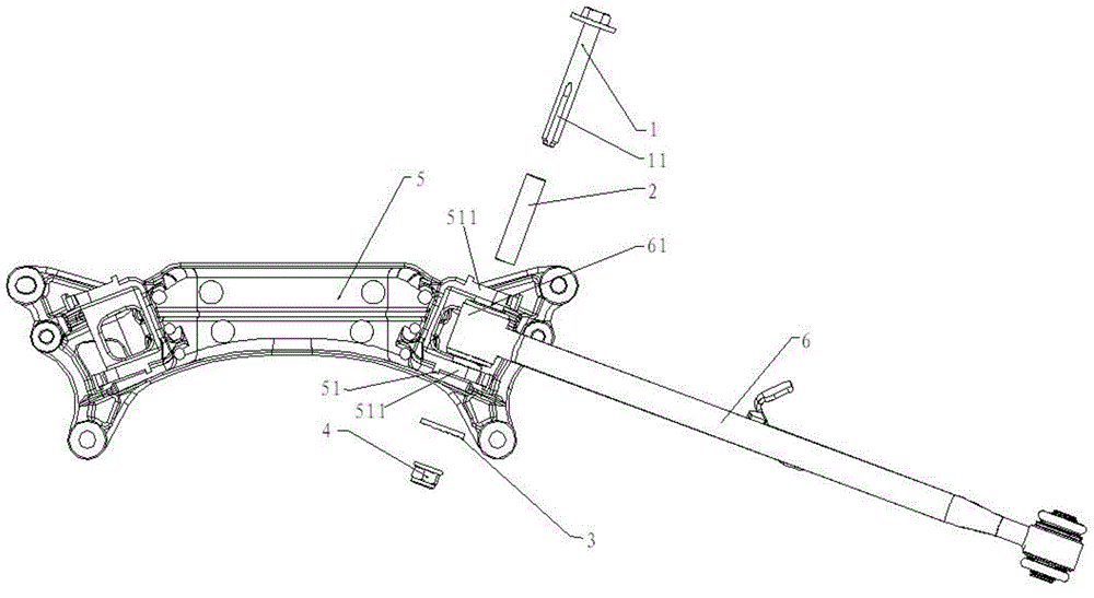 Rear wheel camber angle adjusting device of automobile