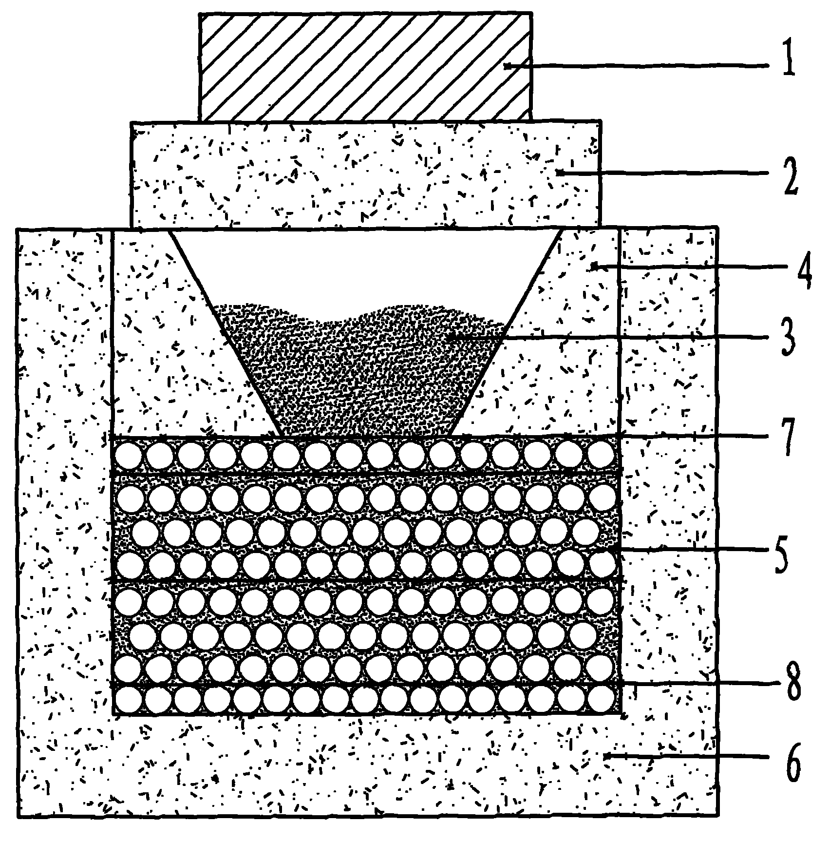 Production technology for brazing diamond polycrystal and used mold thereof