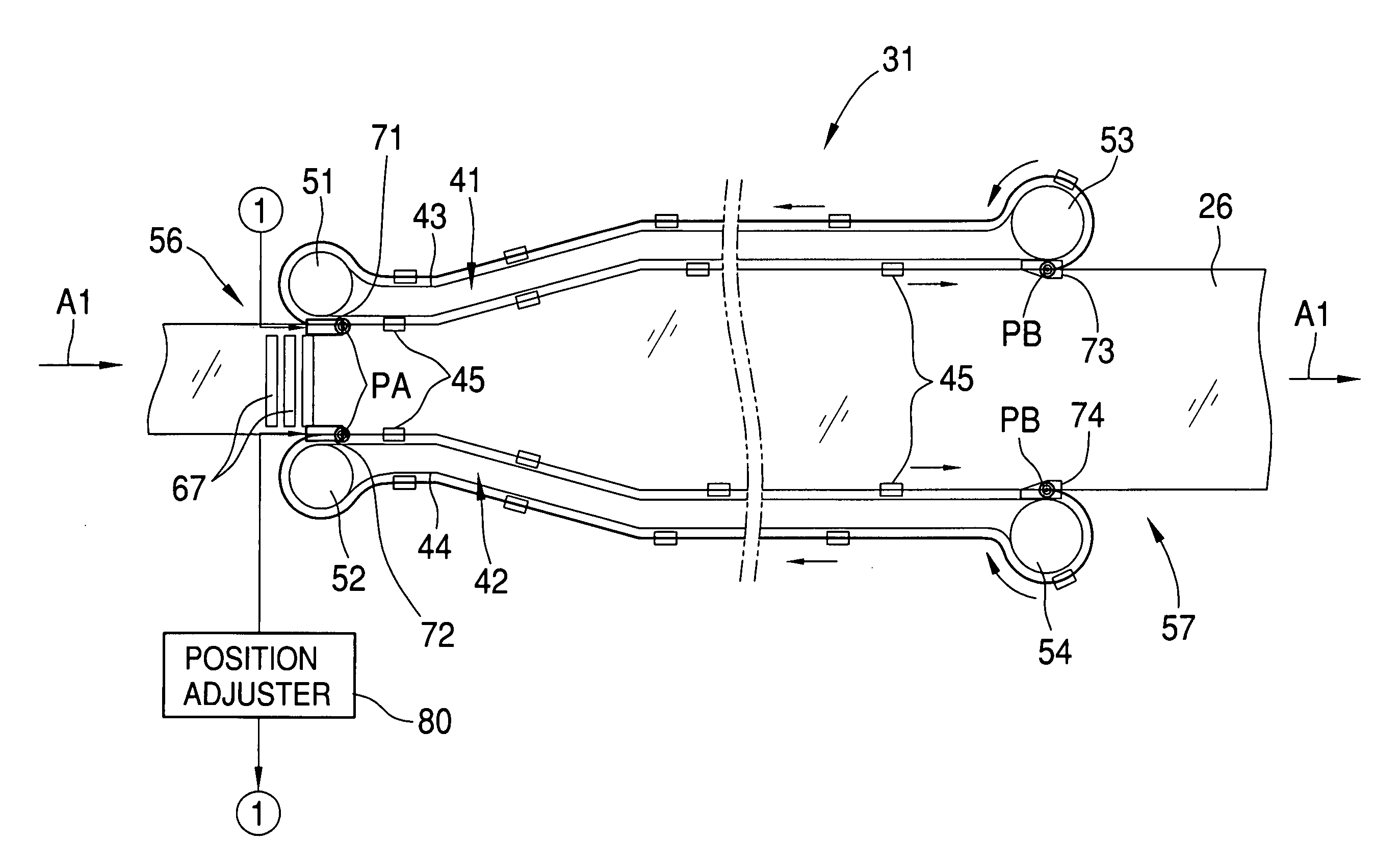 Film stretching apparatus and solution film-forming method