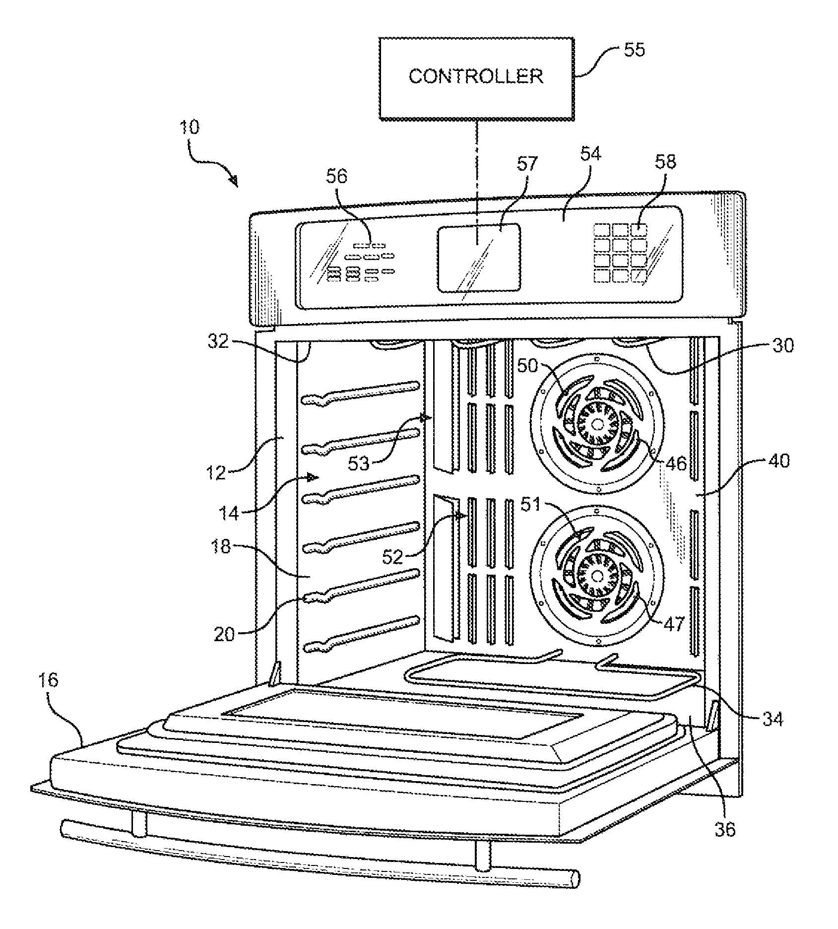 Priority controlled multi-fan convection oven