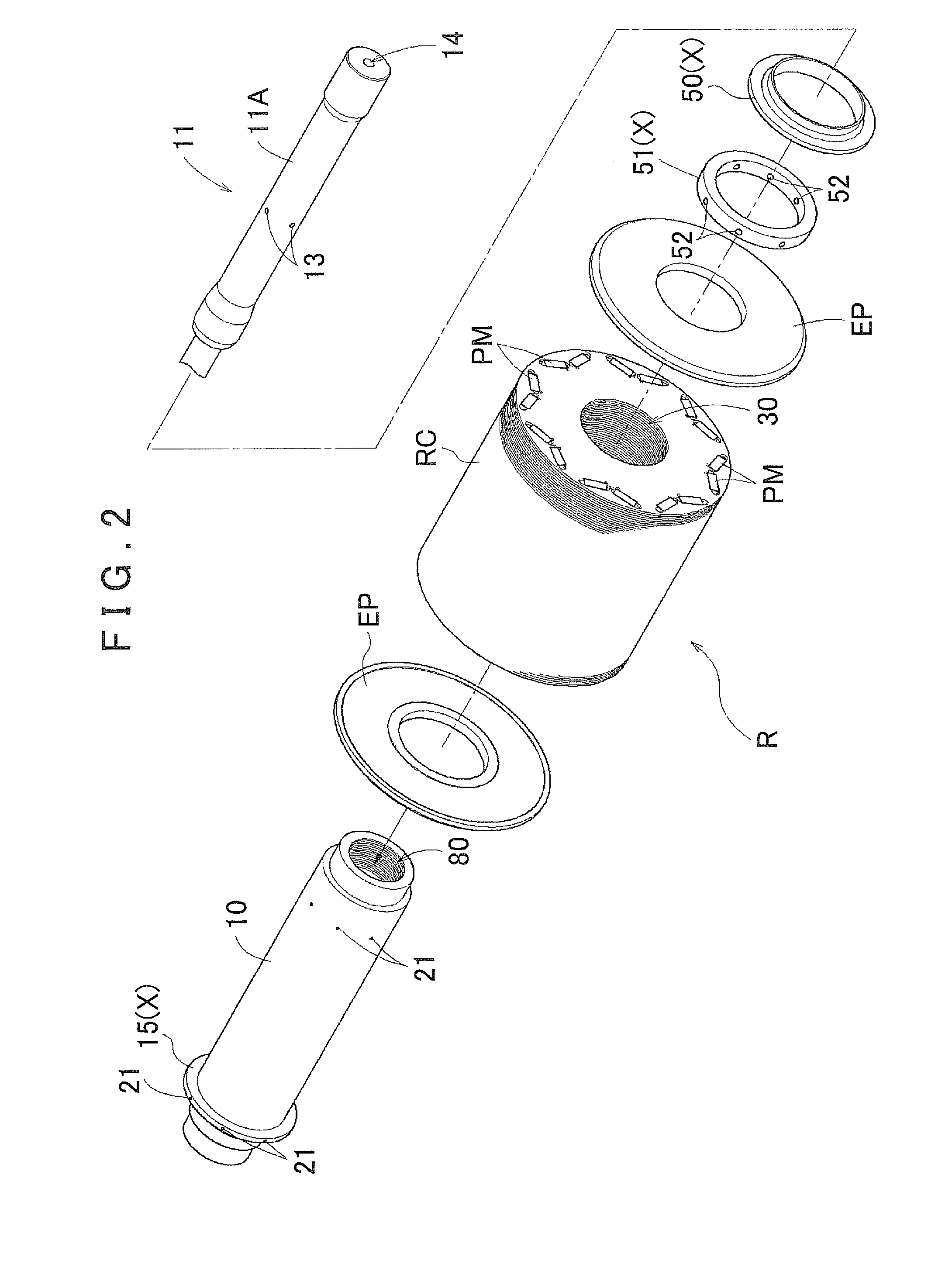 Rotor for rotating electric machine