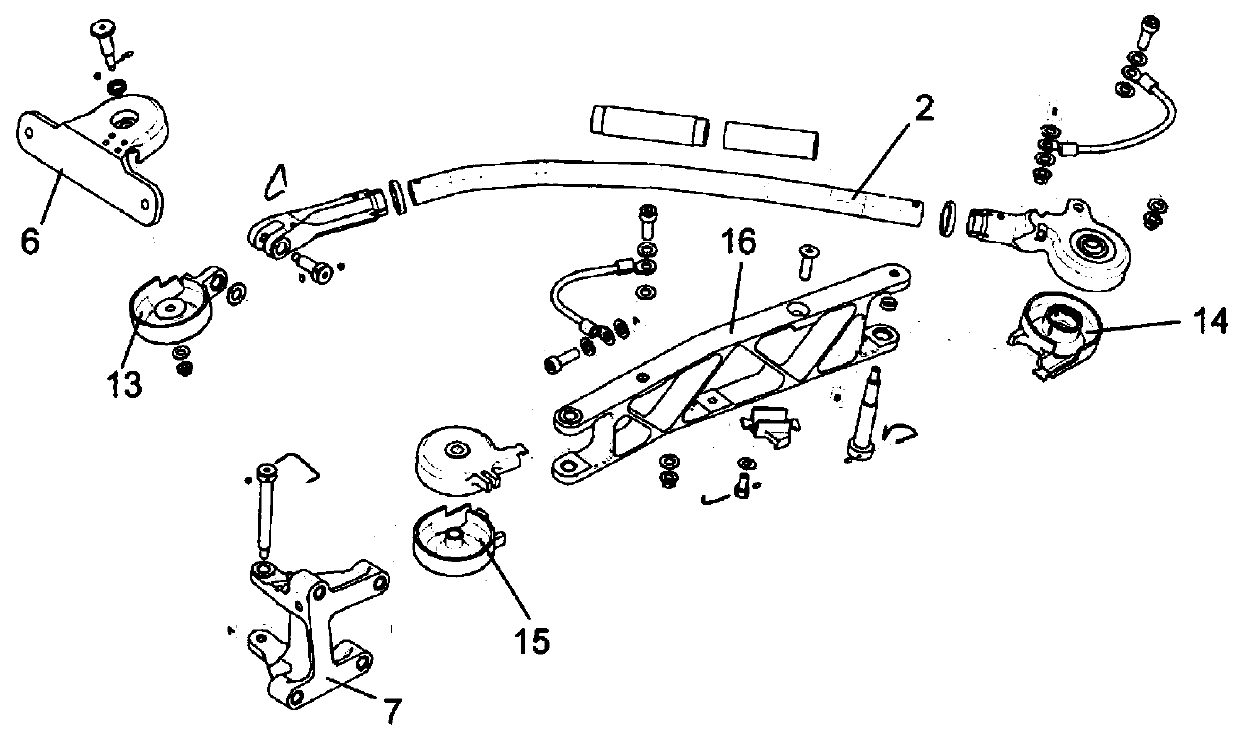 Rocker arm type moving cable mechanism