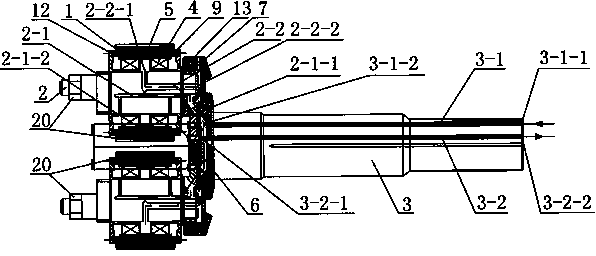 Press roll assembly and spindle combination device of ring die pelletizer with double-direction oil lines