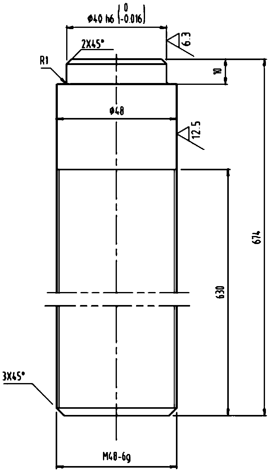 Lifting ejection rod with screw rod