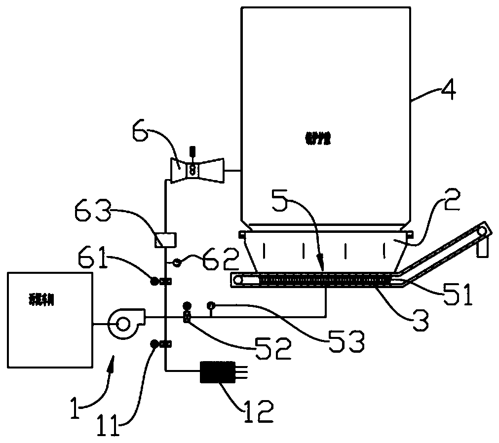 Sludge blending combustion system for scraper slag fishing machine