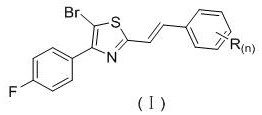 Application of a stilbene analog containing a thiazole ring structure as a fungicide