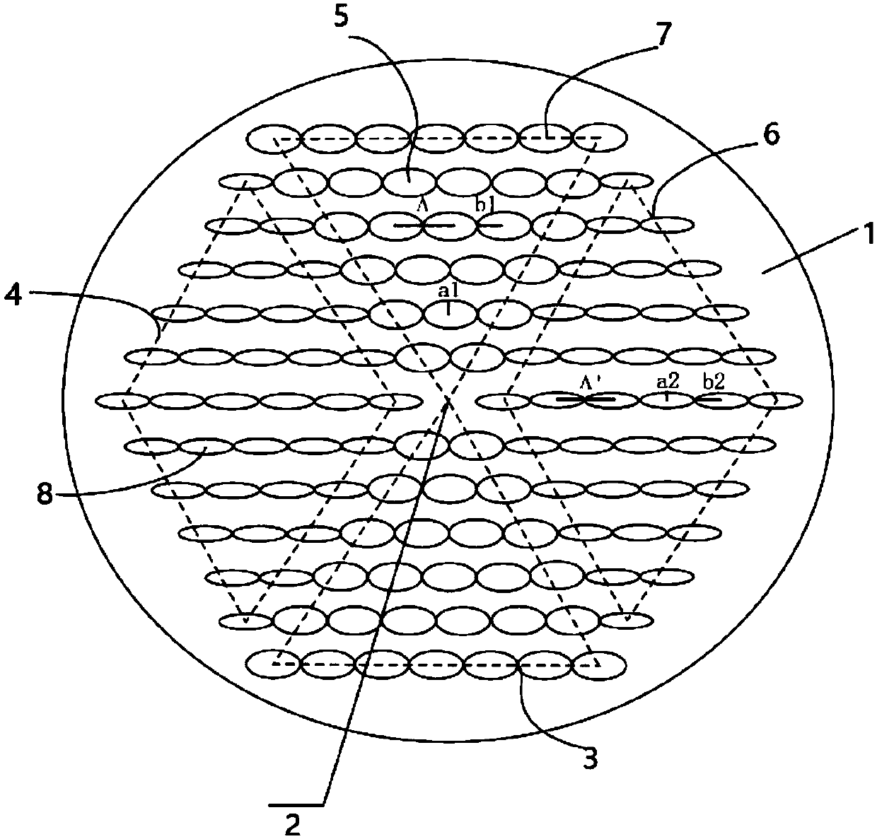 High birefringence large non-linear photonic crystal fiber